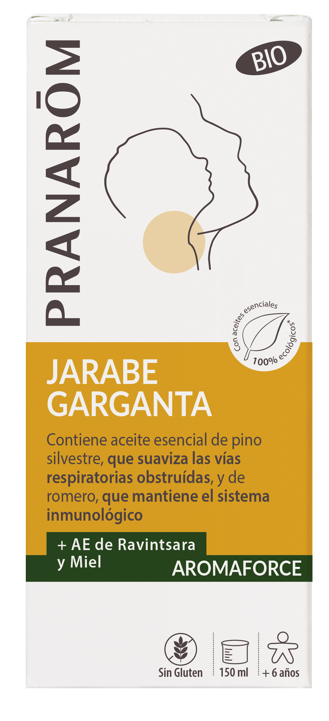 Jarabe Garganta Ravintsara y Miel 150ml -Bio